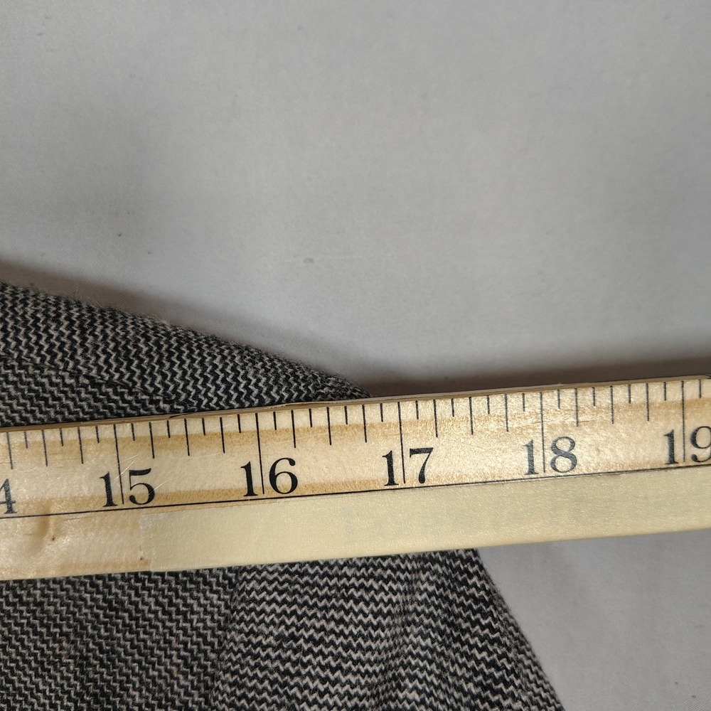 Eddie Bauer Blazer Mens M Grey Herringbone Wool Blend Two Button Sport Coat - Picture 8 of 11